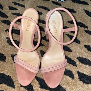 Schutz Gimenez Blush Sandals - Size 38
